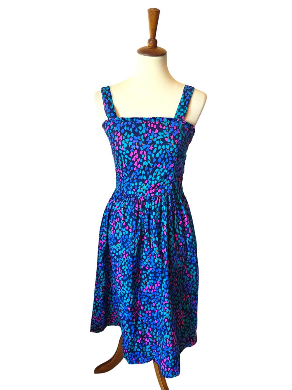 Vintage Lanz of Salzburg Sundress Size Small Blue Black Green Pink